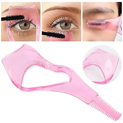 Eyelash Brush Curler Mascara Guard- 3 In 1 Applicator Tool Stencil Shield Guide. • $1.19