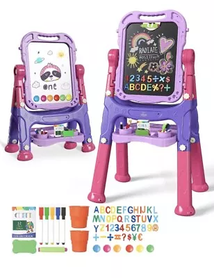 £45 • Buy Lehoo Castle Kid Easel, 4 In 1 Double Sided Art Easel With Magnetic White Board