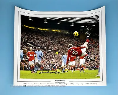 Wayne Rooney Signed Autograph Football Soccer Manchester United Poster Photo&COA • $118.11