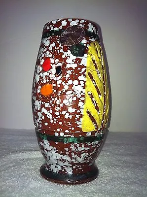 VIMAX Creation Italy Pottery Vase Mid Century Modern Vintage Retro Sgraffito • $129