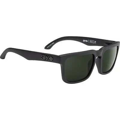 SPY Optic HELM Sunglasses Soft Matte Black  HD+ Gray Green Happy Lens 3DAY SHIP • $119.99