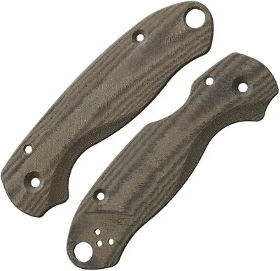 Flytanium Lotus Green Linen Micarta Handle Scales For Spyderco Para 3 Knife • $49.59