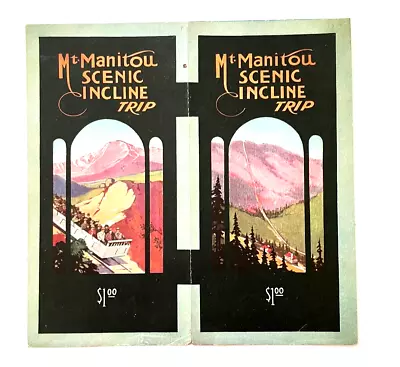 1900's Travel Brochure  Mt. Manitou Scenic Incline Trip  In Colorado * • $56