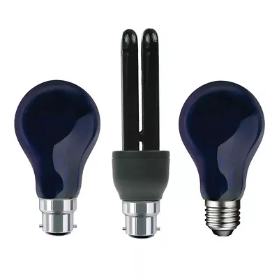 £4.69 • Buy UV Like Effect Black Light- Purple GLS / PLC Lamps ES / BC Cap (75W / 20W / 15W)