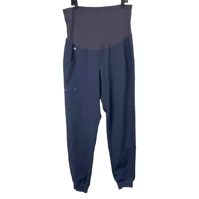 Figs Zamora Maternity Jogger Scrub Pants Size LT Tall Blue • £38