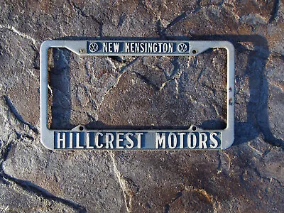 Vintage Hillcrest Motors New Kensington Dealer VW Volkswagen License Plate Frame • $222