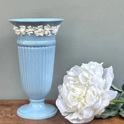 £35 • Buy Embossed Queens Ware Wedgwood Blue And White China Vase