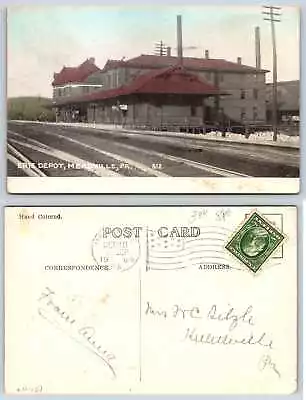 Meadville Pennsylvania ERIE DEPOT Train Railroad Postcard L568 • $7.99