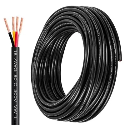 18 Gauge Wire 4 Conductor18 AWG Electrical Wire Stranded PVC 100FT 18AWG-4C • $86.60