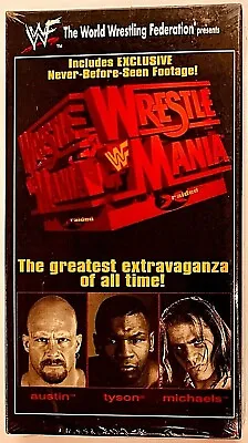 WWF WrestleMania XIV VHS Steve Austin Shawn Michaels Mike Tyson New Sealed • $34.95