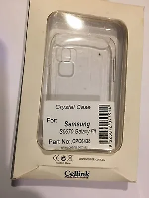 Samsung Galaxy Fit S5670 Crystal Hard Case In Clear CPC6438 Brand New In Package • £6.79