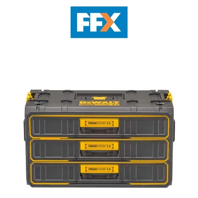 £139 • Buy DEWALT DWST08330-1 TOUGHSYSTEM 2.0 3 Drawer Toolbox Stackable Impact Resistant
