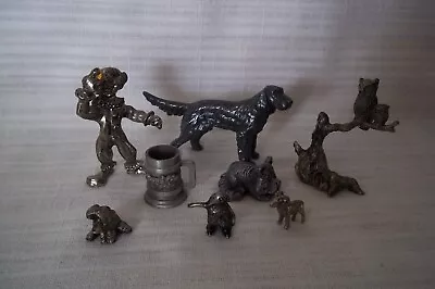 Vintage Lot Of 8 Mini Pewter Figurines - MISC. LOT • $4.99