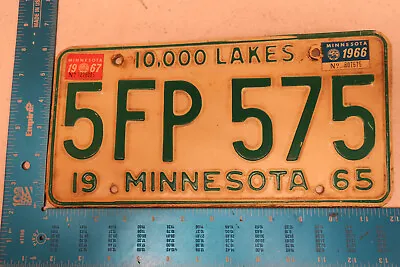 1965 65 1966 66 1967 67 Minnesota Mn License Plate Tag 5fp 575 Nice Tag • $12