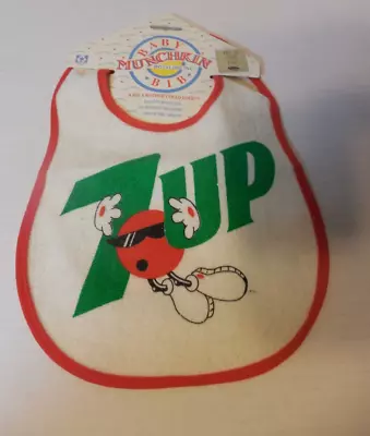 Vintage 7Up Spot Baby Bib Mascot  Seven-Up Co Advertising Munchkin • $14.99