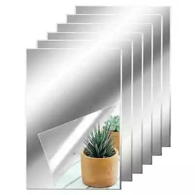 Flexible Mirror Sheets Mirror Wall Stickers Non Glass Self Adhesive Mirrors • $12