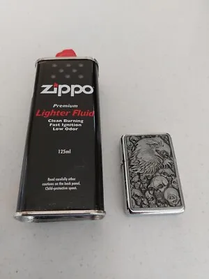 $21.95 • Buy Eagle Skull Oil Lighter With Zippo 125 Ml Lighter Fluid  Fast Shipping