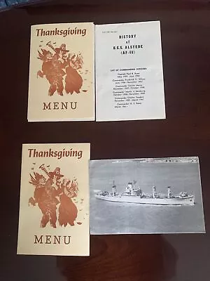 VINTAGE USS Alstede AF-48 History & 1961 Thanksgiving Brochure • $9.99