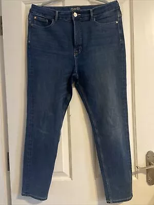 M&S The MAGIC Jeans Dark Blue Stretch N Lift HIGH Rise SKINNY  Stretch UK 16 • £13.99