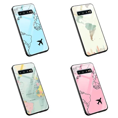 £8.99 • Buy Map World Airplane M08 Tempered Glass Silicone Case