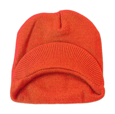 TopHeadwear Cuffless  Visor Winter Beanie - Orange • $9.95