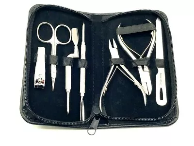 7 Pcs SOLINGEN MANICURE PEDICURE KIT CUTICLE NAIL CLIPPER SCISSOR PUSHER FILE    • $42.77