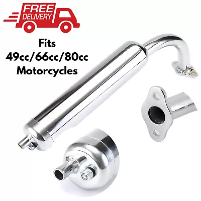 2 Stroke Muffler Engine Exhaust 49cc 50cc 66cc 80cc  Silencer  Motorized Bicycle • $21.80