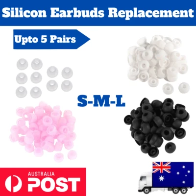 $5.49 • Buy 6 X Universal Earphones S M L Replacement Silicone EARBUD Tips Covers AU