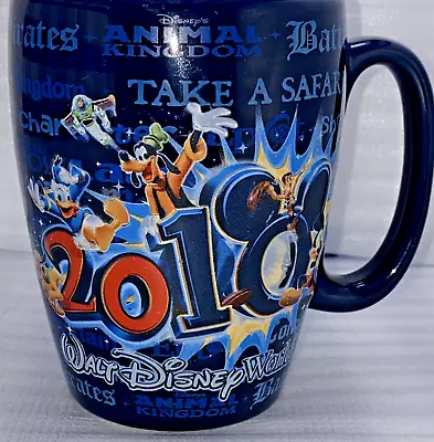 Mickey & Gang Disney 2010 Raised 2010 Blue Coffee Mug F760-4188-0-10193 Used Vtg • $17