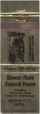 Bower-Rose Funeral Home - Marine City Michigan MI Matchbook Cover Matchcover • $7.99