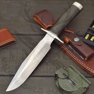 Custom Handmade D2 Tool Steel Blade Hunting Bowie Knife Micarta Handle+sheath • $83