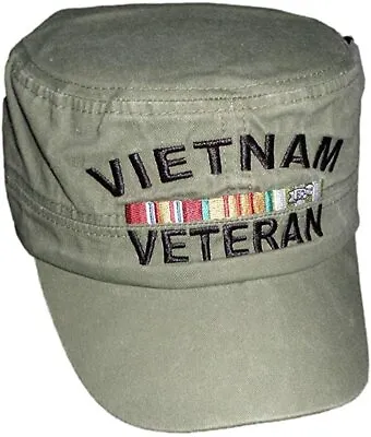 NEW Vietnam Veteran Baseball Cap Hat. Flat Top. OD Green. 5861 • $19.99