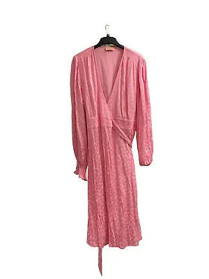 £0.99 • Buy Pink Jacquard Kitri Wrap Dress Size 16