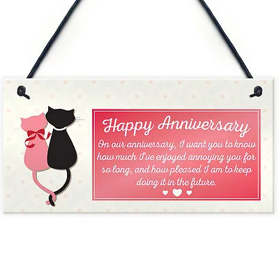 Anniversary Annoying Funny Marriage Couples Gift Hanging Plaque Wedding Sign  • £3.99