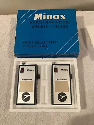 Pair Vintage Minax Walkie Talkies Mini Talkie Realisrtic Motorola • $20