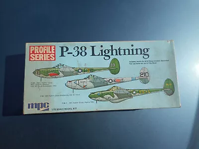 MPC 1/72 PROFILE SERIES P-38 Lightning Vintage Model Airplane Kit New In Box • $14.25