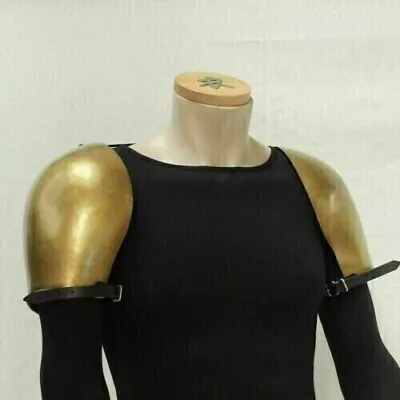 Medieval Antique Shoulder Armor Pauldrons Pair Larp Steel Armor Shoulder • $99.57