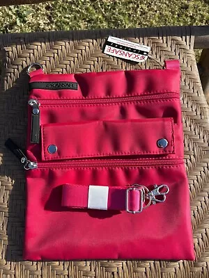 Scansafe Pink Multi Pocket Crossbody Bag/Purse - 8.5  X 10  - 4 Pockets NWT • $19.99