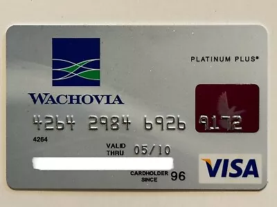 Wachovia Platinum Plus Credit Card▪️Expired In 2010▪️Visa▪️USA • $24.99