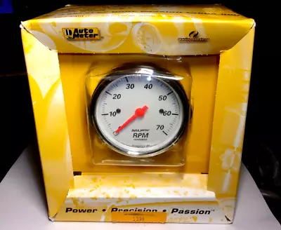 Autometer Arctic White 3-1/8  In-Dash TACHOMETER Gauge 0-7000 RPM • $139.99