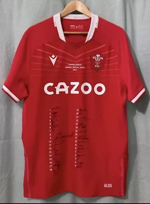 Squad Signed ‘Cazoo’ Wales Ltd Ed. Rugby Shirt 2022 Autumn Series Internationals • £275