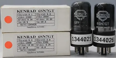 6SN7GT VT231 KENRAD Black Base Mil Grade Made In U.S.A Amplitrex AT1000 Tested • $260