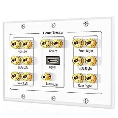 $31.29 • Buy TNP Home Theater Speaker Wall Plate Outlet - 7.1 Surround Sound Audio
