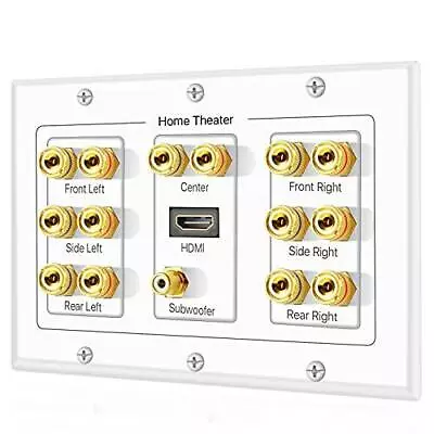 $32.19 • Buy TNP Home Theater Speaker Wall Plate Outlet - 7.1 Surround Sound Audio