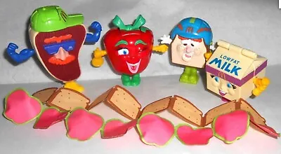 LOT Of 4 Vintage McDonalds Changeable Transformers Happy Meal Toys Food Groups • $32.99