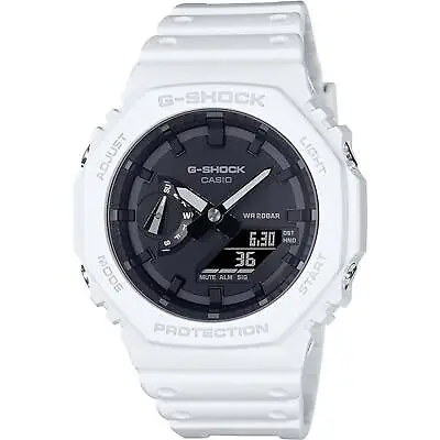 Casio Men's Ana Digi Watch G-Shock 2100 Series Alarm White Resin Strap GA2100-7A • $79.95