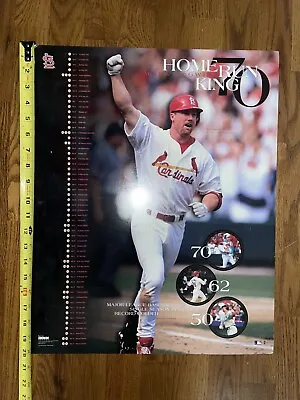 Vintage Mark Mcgwire Home Run King 1998 Poster St Louis Cardinals • $10