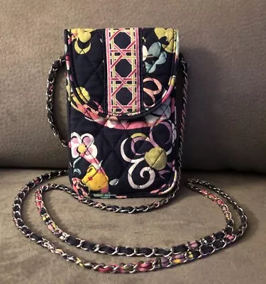 Vera Bradley Ribbons Cell Phone Crossbody Purse Bag Mini Chain Retired • $18.99