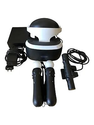 $250 • Buy Sony Playstation 4/5 CUH-ZVR2 VR Headset, Camera, Move Controllers And Cables