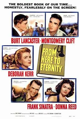 FROM HERE TO ETERNITY Movie POSTER 27 X 40 Burt Lancaster Montgomery Clift A • $24.95